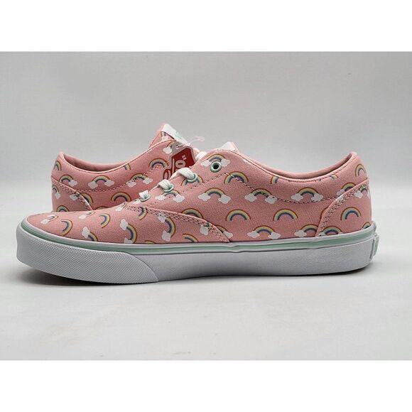 Vans Doheny Girls Size 3 Powder Pink Rainbows Canvas Sneakers Shoes Size 5 - Picture 3 of 8